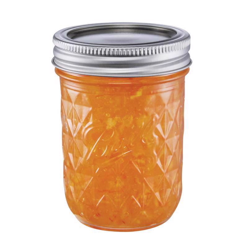 Ball Quilted Crystal Regular Mouth Jelly Jar 8 oz 12 pk