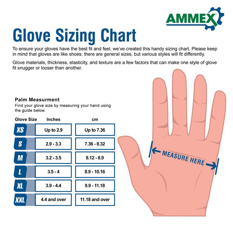AMMEX Professional Nitrile Disposable Exam Gloves X-Large Black Powder Free 100 pk