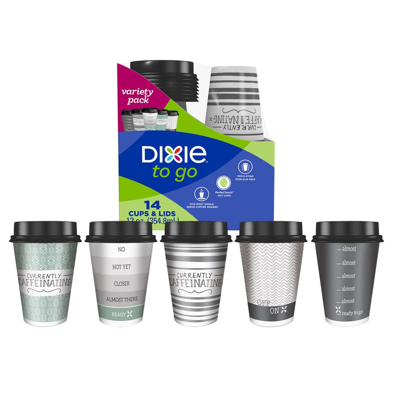 Dixie To Go Multicolored Paper COFFEE HAZE Cups 14 pk