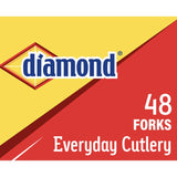 Diamond White Plastic Heavy Duty Forks 48 pk
