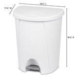 Sterilite 6.6 gal White Polypropylene Step-On Locking Automatic Touchless Wastebasket