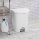 Sterilite 6.6 gal White Polypropylene Step-On Locking Automatic Touchless Wastebasket
