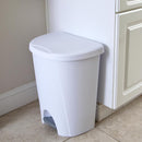 Sterilite 6.6 gal White Polypropylene Step-On Locking Automatic Touchless Wastebasket