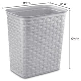 Sterilite 3.4 gal Brown Polypropylene Weave Wastebasket