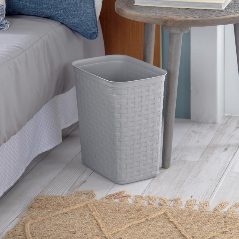 Sterilite 3.4 gal Brown Polypropylene Weave Wastebasket