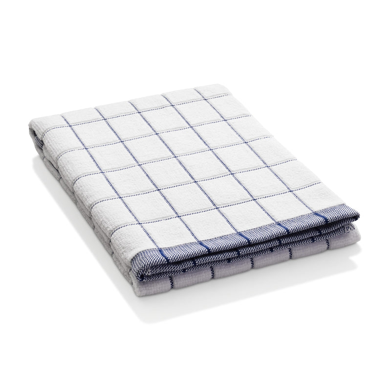 E-Cloth Blue/White Microfiber Blend Check Kitchen Towel 1 pk