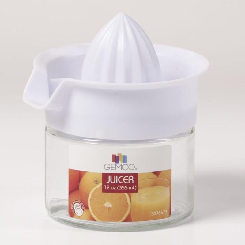 Lifetime Clear/Yellow Glass/Plastic Manual Juice Press 12 oz