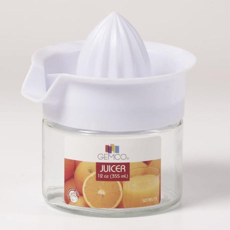 Lifetime Clear/Yellow Glass/Plastic Manual Juice Press 12 oz