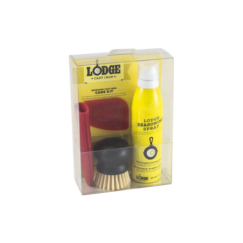 Lodge Multi-Colored Polycarbonate Seasoned Cast Iron Care Kit