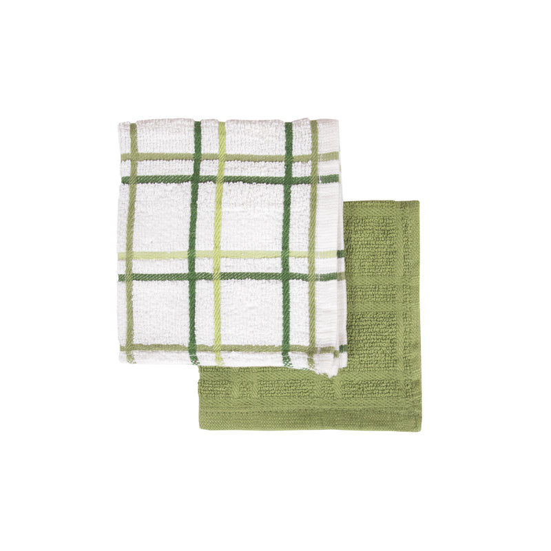 Ritz Cactus Cotton Check Dish Cloth 2 pk