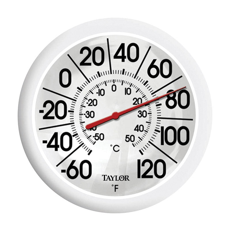 THERMOMETER 8" BLK/WHT