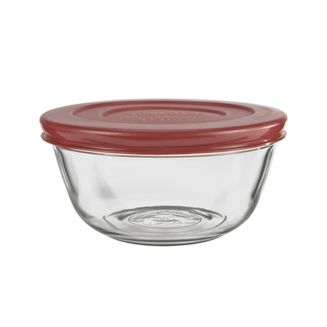 Anchor Hocking Mixing Bowl Clear/Red