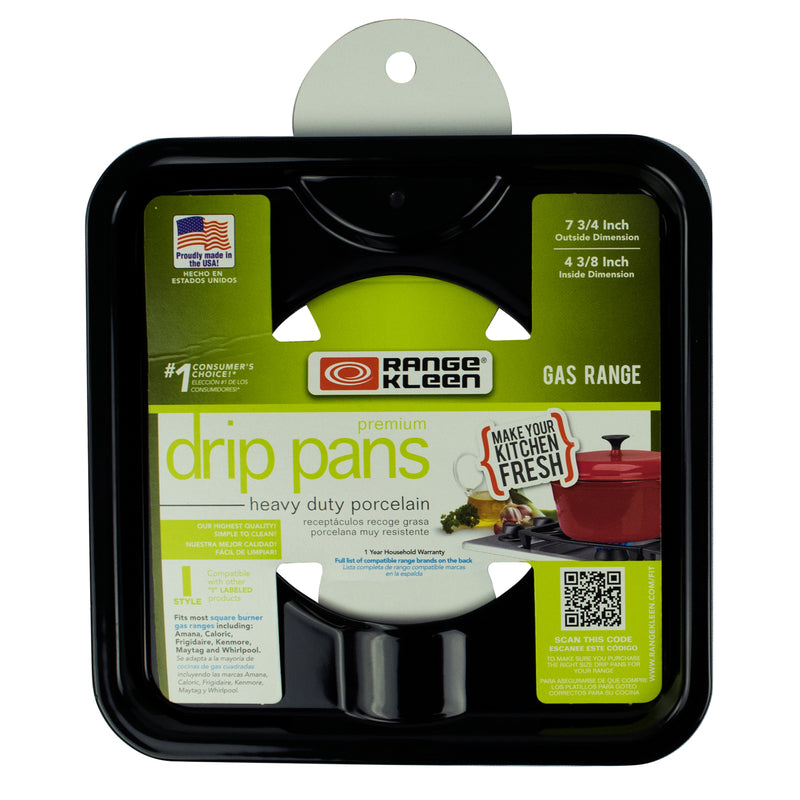 Range Kleen Porcelain Drip Pan 7-3/4 in. W X 7-3/4 in. L