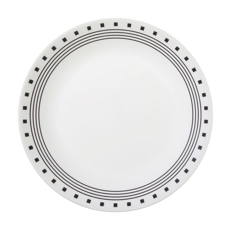 PLATE BLK/WHT 10.25"