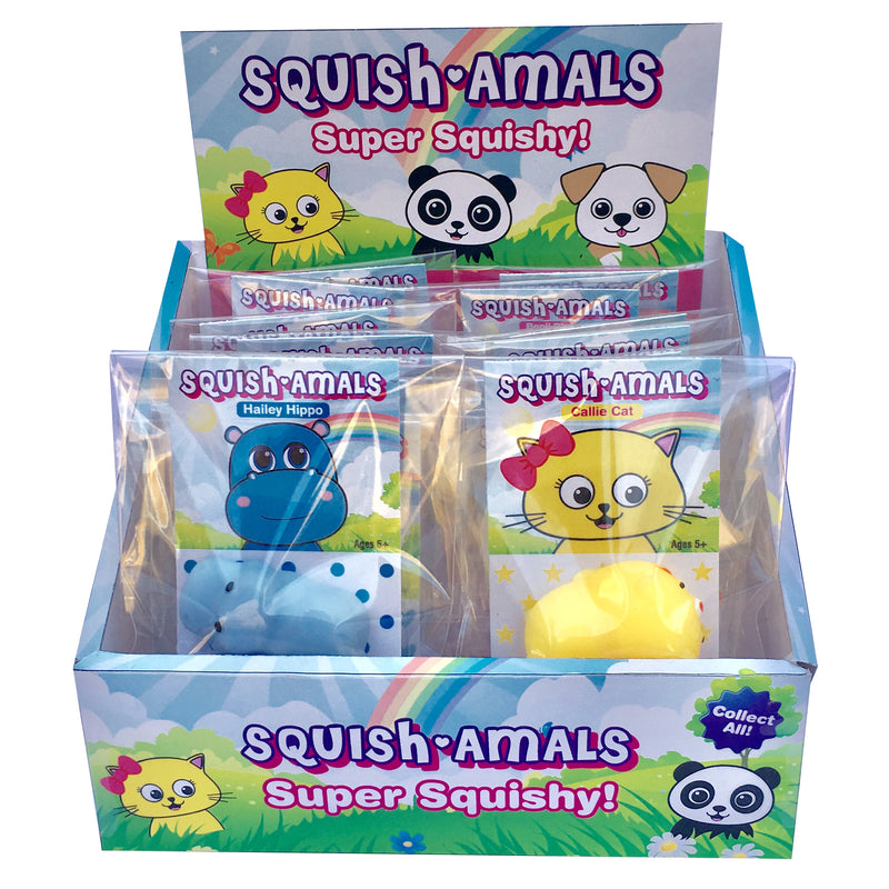 Zorbitz Squish-Amals Squishy Toy Animals Rubber