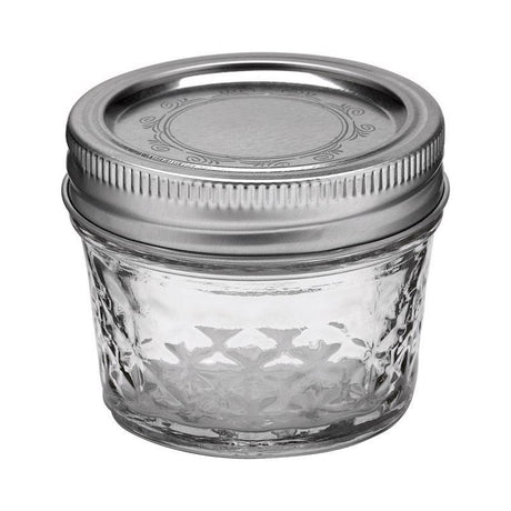 Ball Quilted Crystal Regular Mouth Jelly Jar 4 oz 12 pk