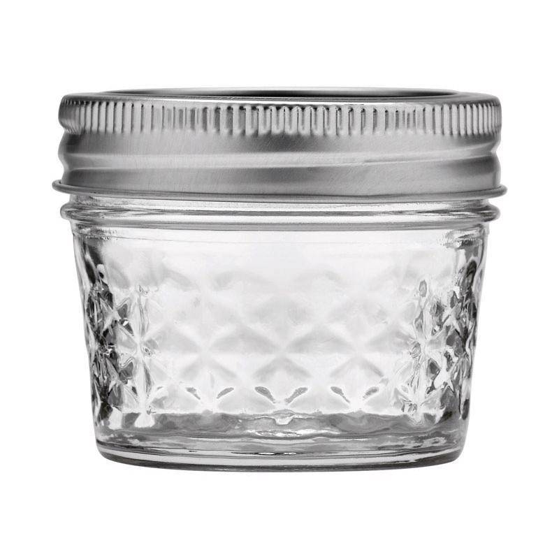 Ball Quilted Crystal Regular Mouth Jelly Jar 4 oz 12 pk