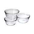 Anchor Hocking 2.5 qt Glass Clear Mixing Bowl Set 3 pc