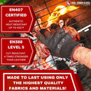 Grill Armor Gloves Gray Kevlar/Nomax Oven Mitt