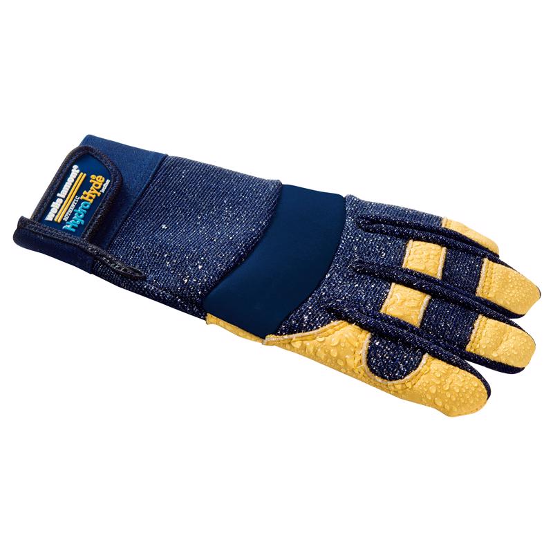 Wells Lamont HydraHyde Men's Indoor/Outdoor Work Gloves Blue/Yellow M 1 pair