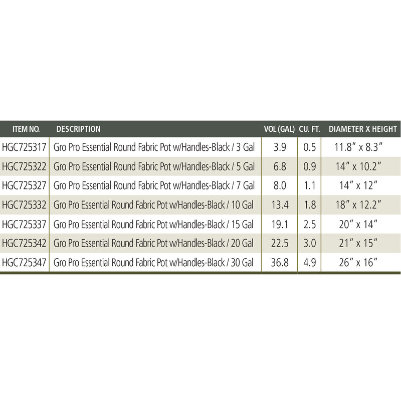 Gro Pro 23 in. H Grow Bag Planter