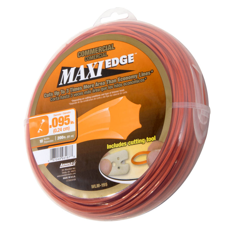 Arnold Maxi Edge Commercial Grade .095 in. D X 200 ft. L Trimmer Line