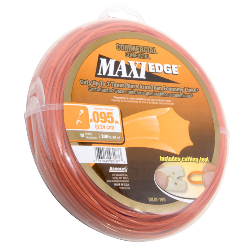 Arnold Maxi Edge Commercial Grade .095 in. D X 200 ft. L Trimmer Line