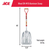 Truper 45 in. Aluminum Scoop General Purpose Shovel Wood Handle