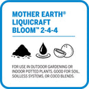 Mother Earth LiquiCraft Bloom All Plant 2-4-4 Plant Fertilizer 1 qt