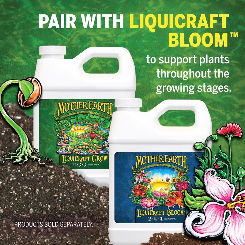 Mother Earth LiquiCraft Grow All Plant 4-3-3 Plant Fertilizer 1 qt