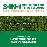Scotts Turf Builder ThickR Bermuda Grass Sun or Shade Grass Seed and Fertilizer 40 lb