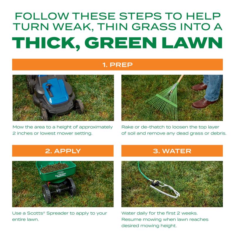 Scotts Turf Builder ThickR Bermuda Grass Sun or Shade Grass Seed and Fertilizer 40 lb