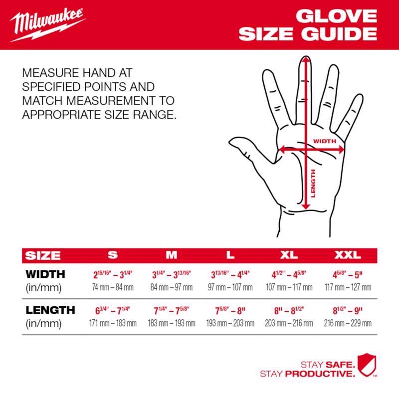 Milwaukee Free Flex Work Gloves Red XL 1 pair