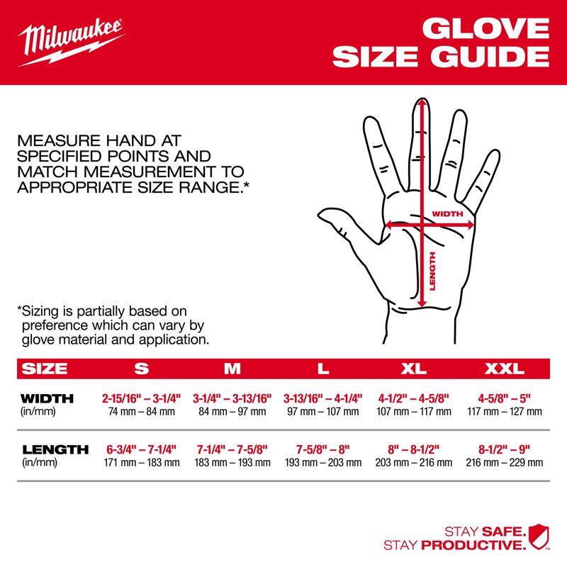 Milwaukee Performance Work Gloves Red L 1 pair