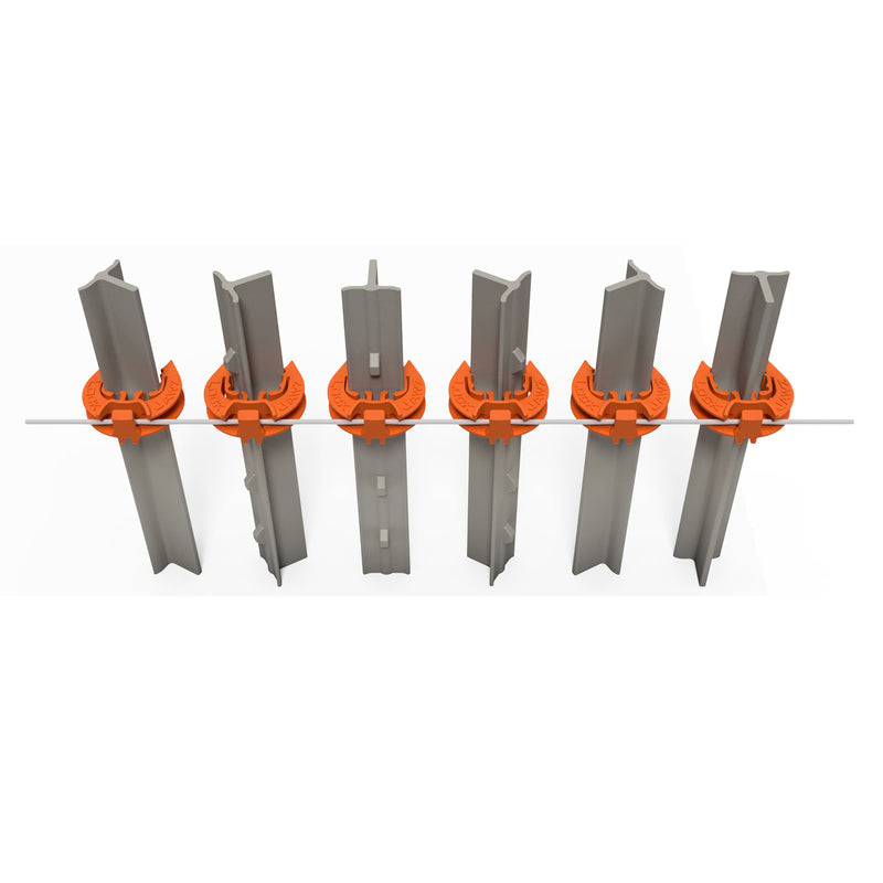 LockJawz T-Post Fence Insulator Orange