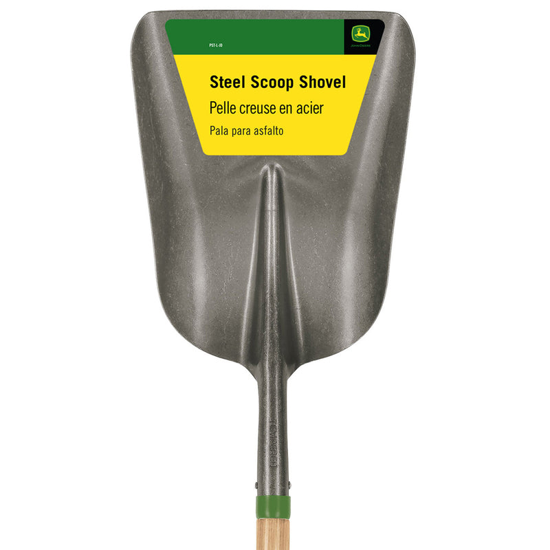 John Deere 64 in. Steel Scoop General Purpose Shovel Wood Handle