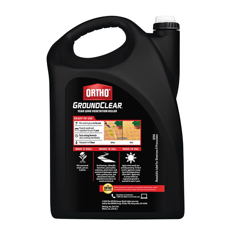 Ortho GroundClear Year Long Vegetation Killer, Kills Weeds and Grasses, Prevents Unwanted Weeds and Grasses for up to 1 Year, 1 gal.