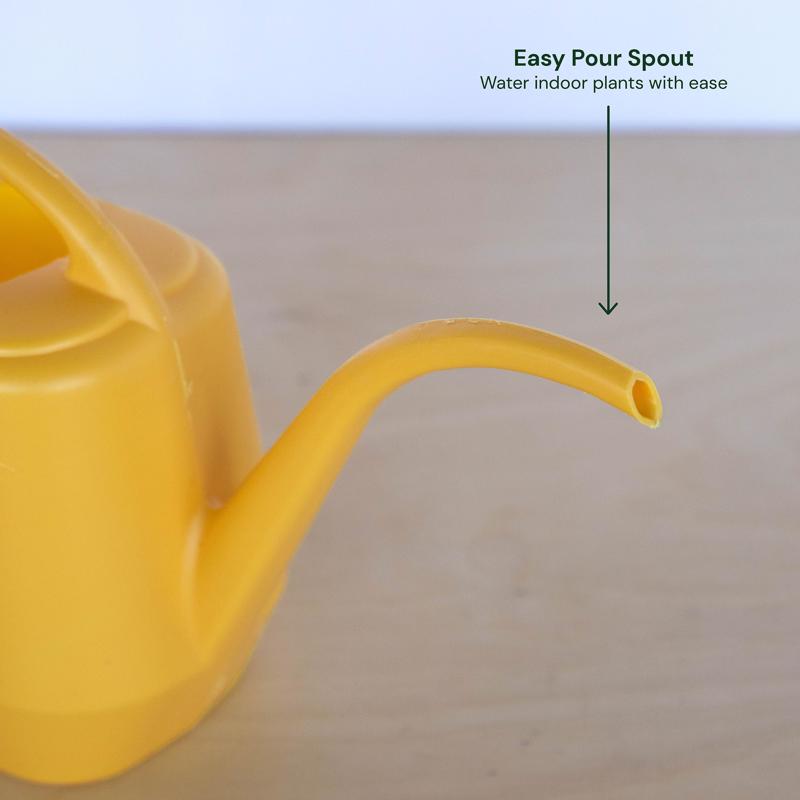 Bloem Earthly Yellow 56 oz Plastic Aqua Rite Watering Can