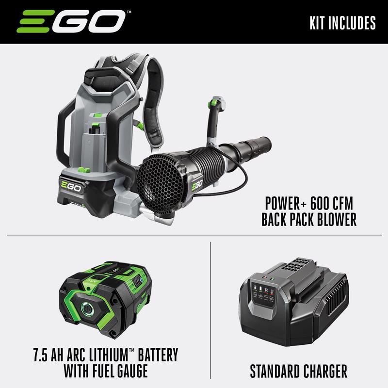 EGO Power+ LB6003 145 mph 600 CFM 56 V Battery Backpack Leaf Blower Kit (Battery & Charger)