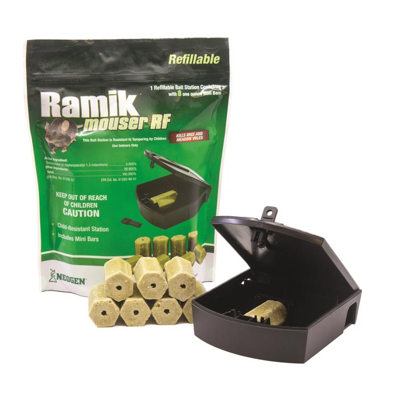 Ramik Mouser RF Fish-Flavored Bait Station and Bait Blocks For Mice and Rats 8 oz 1 pk