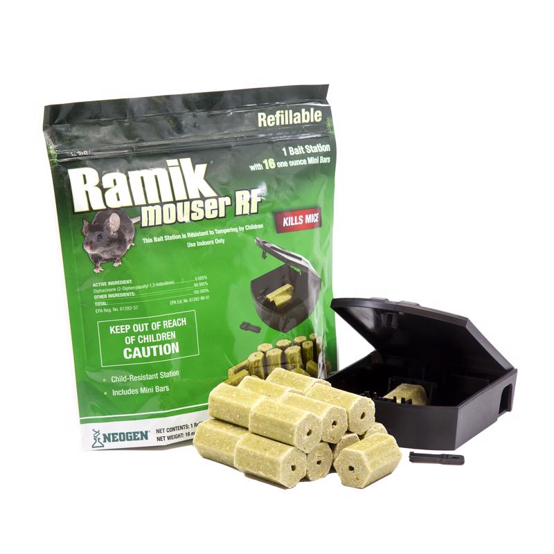 Ramik Mouser Fish-Flavored Bait Station and Bait Blocks For Mice and Rats 16 oz 1 pk