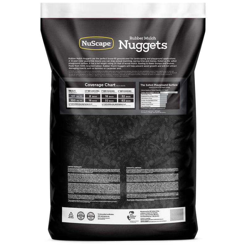NuScape Black Rubber Nuggets 0.8 cu ft