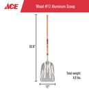 Ace 63 in. Aluminum Scoop General Purpose Shovel Wood Handle