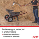 Ace 63 in. Aluminum Scoop General Purpose Shovel Wood Handle