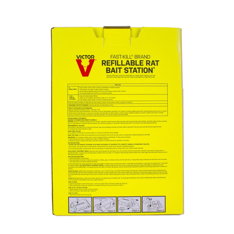 Victor Fast-Kill Toxic Bait Station and Bait Blocks For Mice and Rats 8 pk