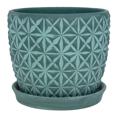 PLANTER TRIBECA TEAL 8"