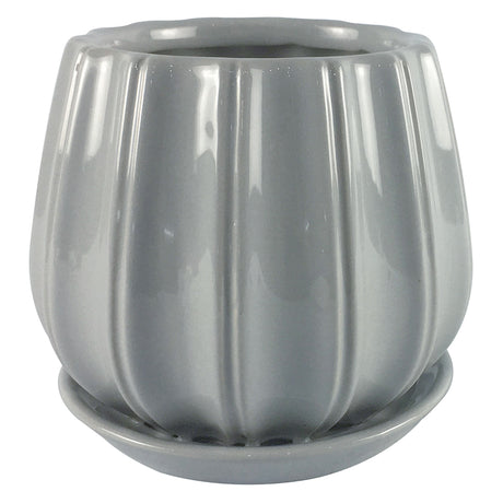 PLANTER CONTOUR GRAY 6"