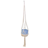 PLANTER MACRAM AQUA 5.5"