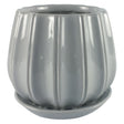 PLANTER CONTOUR GRAY 8"