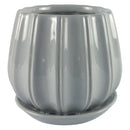 PLANTER CONTOUR GRAY 8"